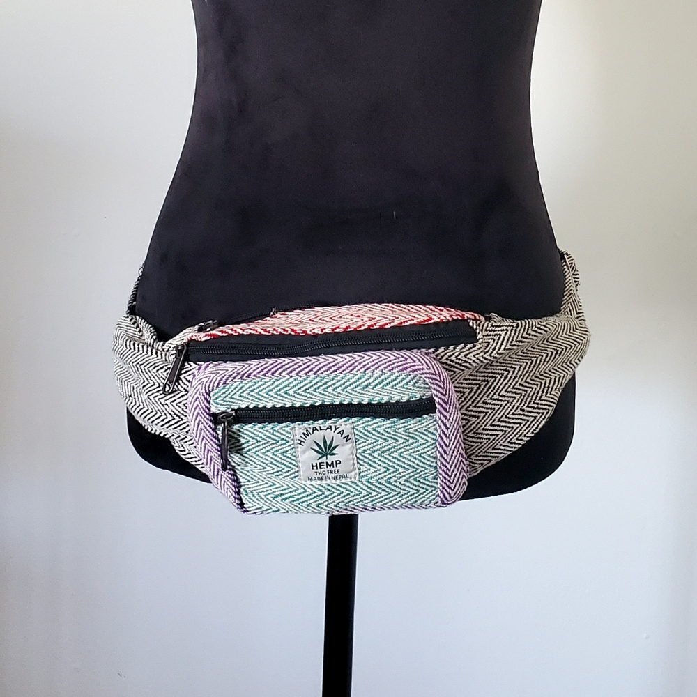 Nwot handmade hemp cotton boho fannypack
